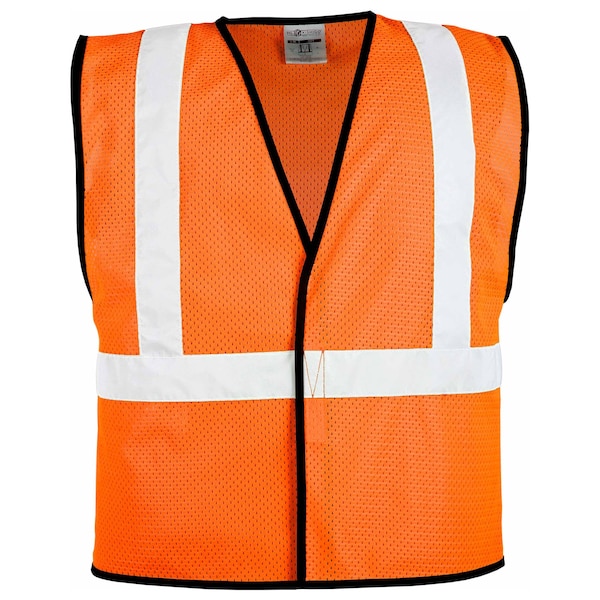 Kishigo 4X-5X, Orange, Class 2 Hook & Loop Mesh Vest 1572-4X-5X | Zoro